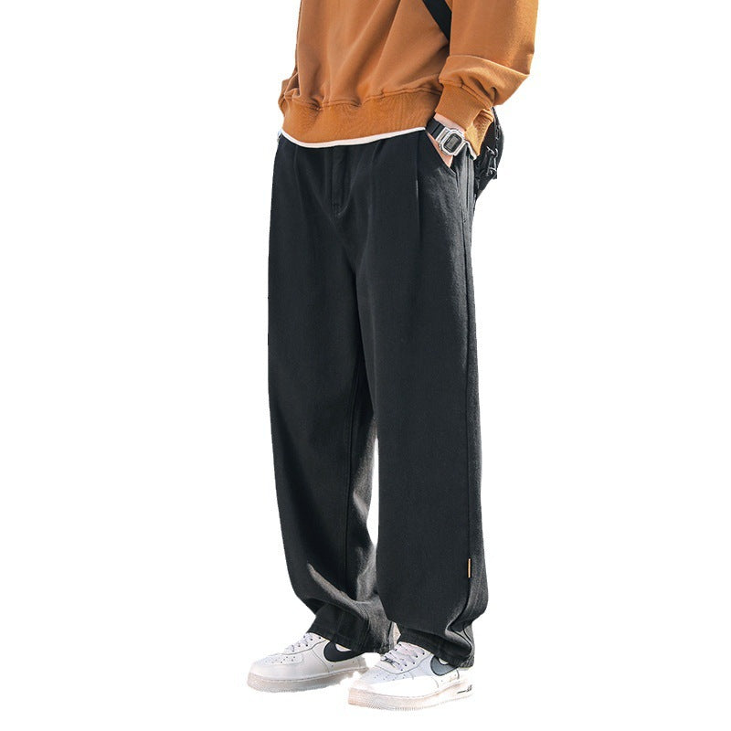 Cotton Pants Men's Casual Straight-leg Pants - 0 - Hoods & Jack
