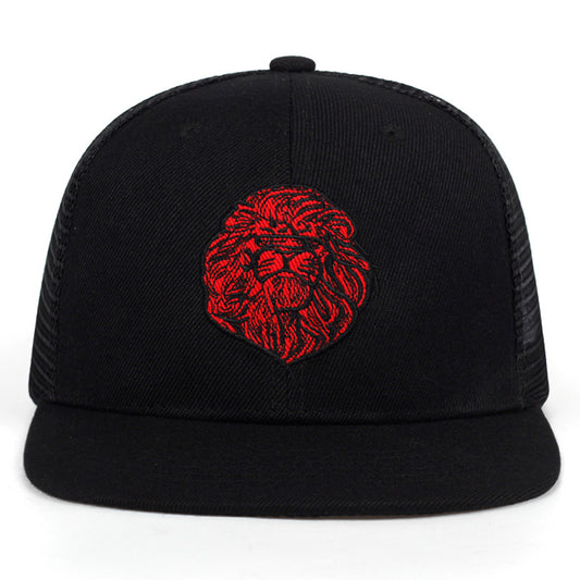 High-quality Lion Face Embroidery Caps Street Hip-hop Trend - 0 - Hoods & Jack