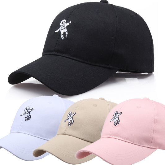 Solid color embroidery astronaut baseball cap - 0 - Hoods & Jack